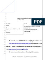 Sample California Complaint For Dissolution of Partnership and Accounting