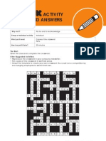 Activity Crossword Answers: The Brief