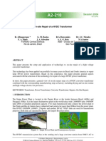 On-Site Repair of A HVDC Transformer: Session 2004