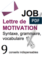 Lettre de Motivation - Grammaire