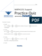 MATH1151 Quiz