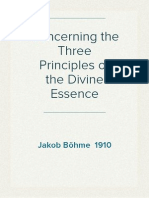 Concerning The Three Principles of The Divine Essence - Jakob Böhme 1910