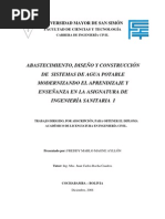 Tesis de Abastecimiento de Agua - Cochabamba, Universidad Mayor San Simon