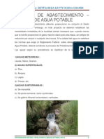 FUENTES de ABASTECIMIENTO - Diferencias Entre Agua Subterranea y Superficiales