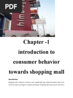 Chapter - 1 Introduction To Consumer Behavior Towards Shopping Mall