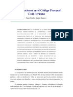 Las Excepciones en El Código Procesal Civil Peruano