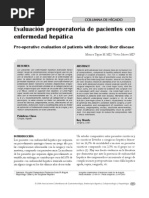 Evaluación Preoperatoria de Pacientes Con Enfermedad Hepática