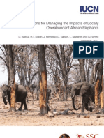 Review of Options For Managing The Impacts of Locally Overabundant African Elephants