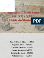 Linguagem Clássica Séc XV XVI