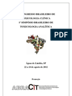 RevBrasilToxicol25 Supl 1 2012 IV Congresso Brasileiro de Toxciologia Clinica PDF