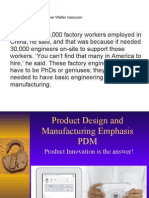 Product Design and Manufacturing Emphasis