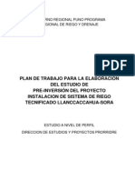 Plan de Trabajo para La Elaboracion de Estudio