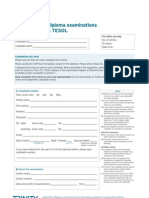 Entry Form DipTESOL