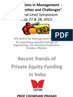 Recent Trends of PE Funding in India