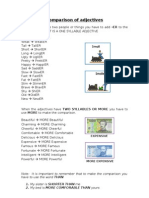 Adjectives Comparative and Superlative Form