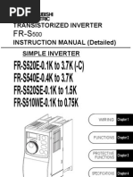 Mitsubishi S500 Series VFD Instruction Manual