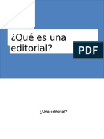 Qué Es Una Editorial