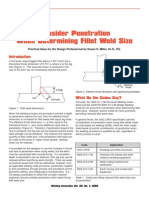 Consider Penetration When Determining Fillet Weld Size