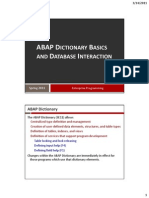 Working With Database Tables Student Version