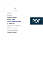 Plan Outline 1.0acknowledgement 2.0 Executive Summary 3.0 Objective 4.0 Mission 5.0 University Summary 6.0 SWOT