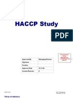 Example HACCP Study