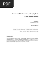 Consumers' Motivations To Shop in Shopping Malls: A Study of Indian Shoppers