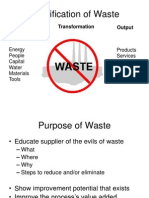 Identification of Waste: Input (Resources) Transformation Output