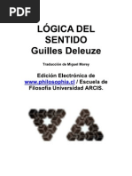 Gilles Deleuze Lógica Del Sentido