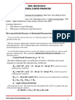 Lateral Earth Pressure