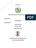 Agriculture Policy