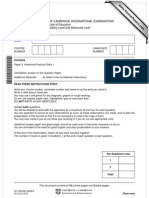 University of Cambridge International Examinations General Certificate of Education Advanced Subsidiary Level and Advanced Level