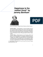 Happiness Is The Greatest Good - Jeremy Bentham