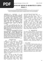Applications of Mems in Robotics Using Psoc 5