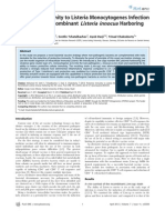 Listeria Innocua VGC: Protective Immunity To Listeria Monocytogenes Infection Mediated by Recombinant Harboring The Locus