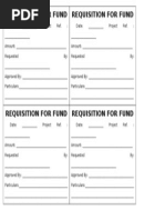 Requisition For Fund