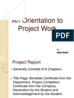 Orientation To Project Work