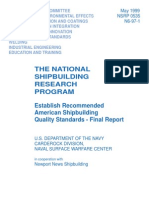 Establish Recommended American Shipbuilding Quality Standards - Final Report - 1999