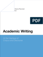 Academic Writing: at The Interface of Corpus and Discourse.