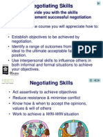 Negotiating Skills Negotiating Skills: To Provide You With The Skills To Plan & Implement Successful Negotiation