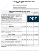 Pauta de Evaluación A La Cobertura Curricular-Matematica-1º A 8º - Primer Semestre