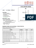 Avalanche Diode: V: 120 Volts I: 2.0 Amp. (100 S) D2