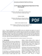 Fast Fourier Transform of Frequency Hopping Spread Spectrum in Noisy Environment