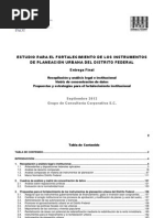 Estudio para El Fortalecimiento de Los Instrumentos de Planeación Urbana en El D.F.