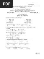 B.E. Degree Examinations: Nov/Dec 2010: A F B F B BF A BF A F B F A BF B Af