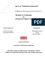 Industrial Automation Summer Training Report, PLC, SCADA, HMI Instrumentation - Shamsher