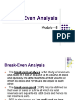 Module-8 Break Even Analysis