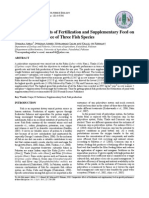 Comparative Effects of Fertilization and Supplementary Feed On Growth Performance of Three Fish Species