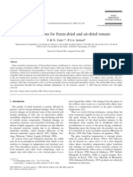 Glass Transitions For Freeze-Dried and Air-Dried Tomato: V.R.N. Telis, P.J.A. Sobral