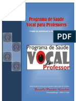 Fonoaudiologia Educacional - Projeto Implantação Programa Saude Vocal Do Professor