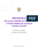 001 Protocolo de La Ley Contra El Femicidio y Otras Formas de Violencia Contra La Mujer PDF